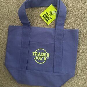 Trader Joe's Halloween Purple Canvas Mini Tote NWT